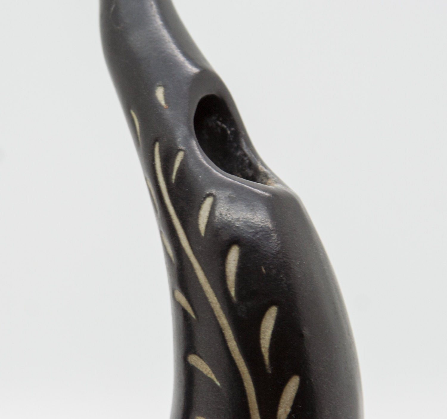 ELISABETH LOHOLT Black Glazed Asymmetrical Double Ceramic Vase Mollaris.com 