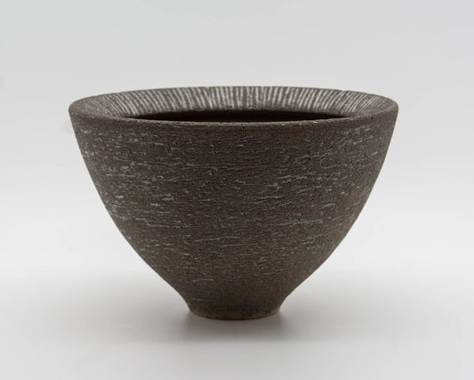 ELSI BOURELIUS Black and Reddish Stoneware Bowl Mollaris.com 