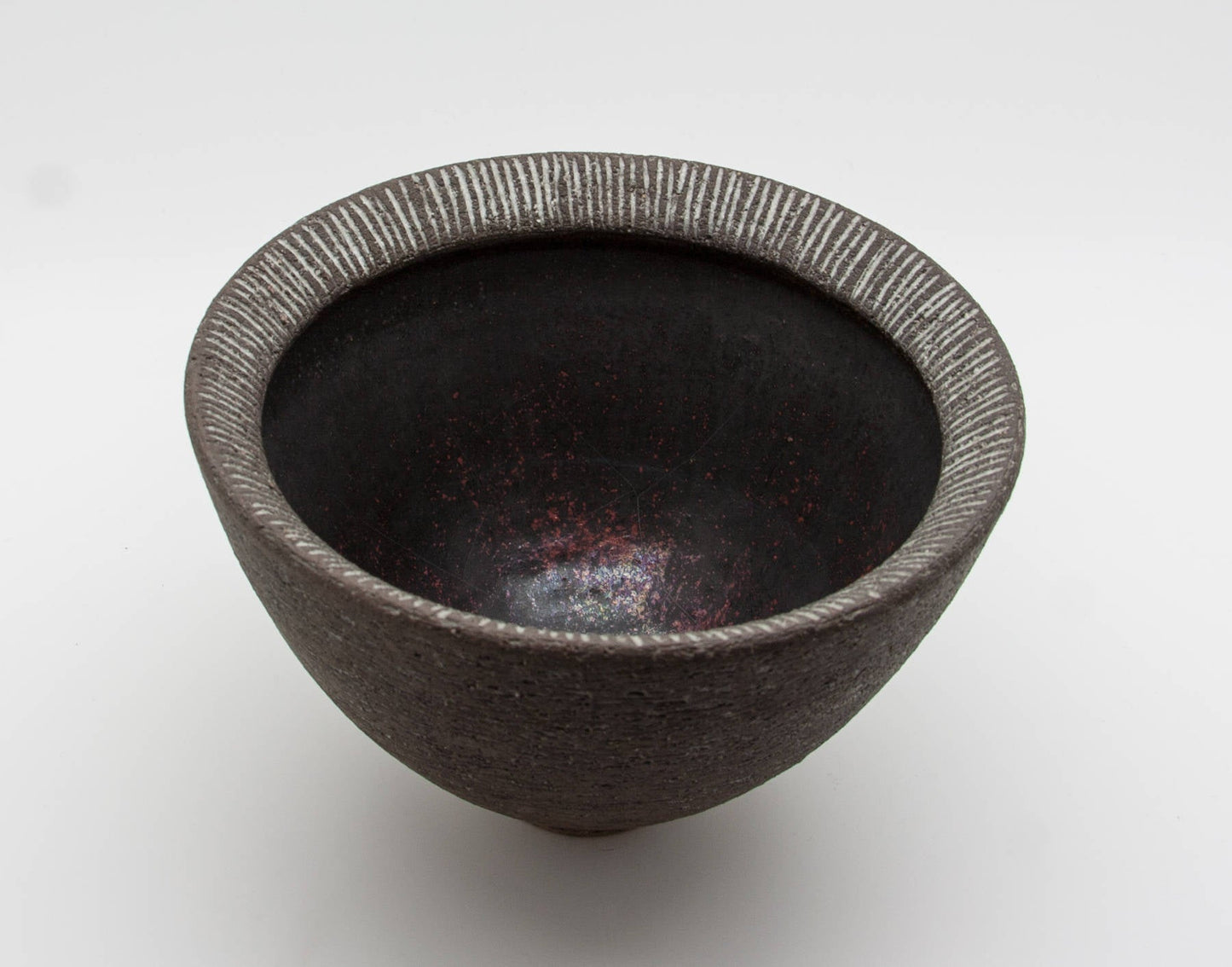 ELSI BOURELIUS Black and Reddish Stoneware Bowl Mollaris.com 