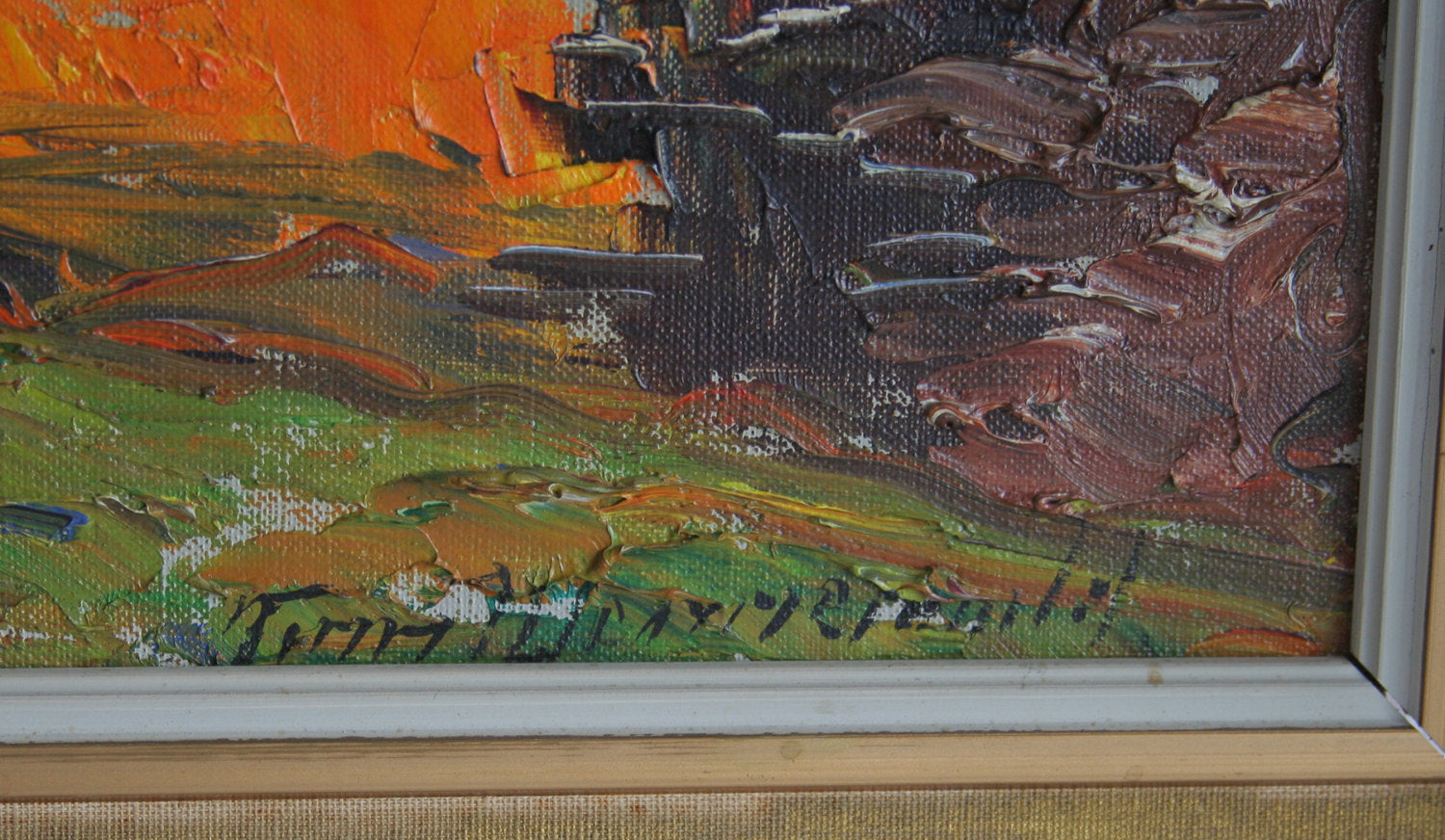 FINN WENNERWALD Forest Sunset Scenery Painting Mollaris.com 