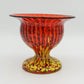 FRANZ WELZ Art Deco Stripes and Spots Glass Compote Mollaris.com 