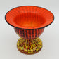 FRANZ WELZ Art Deco Stripes and Spots Glass Compote Mollaris.com 