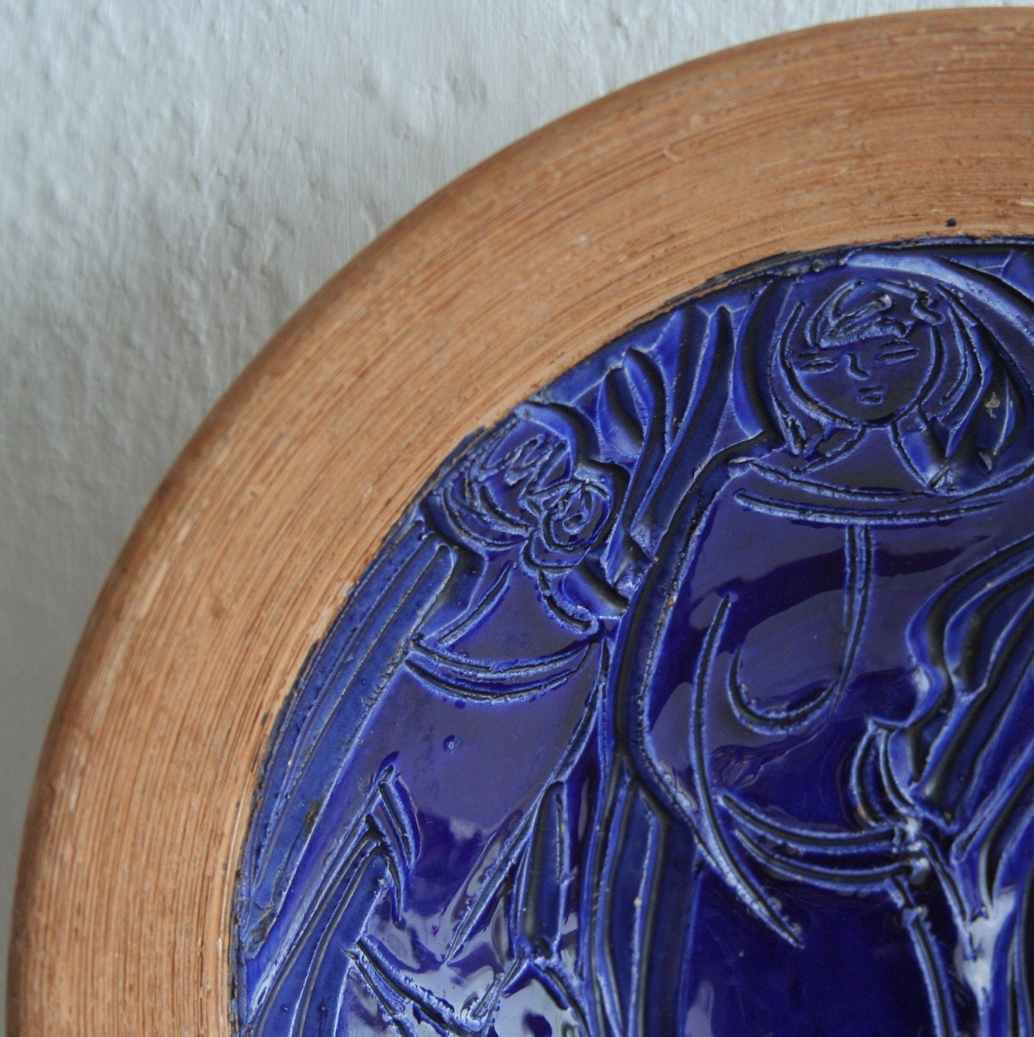 FRATELLI FANCIULLACCI Blue Sgrafitto Decorated Ceramic Bowl Mollaris.com 