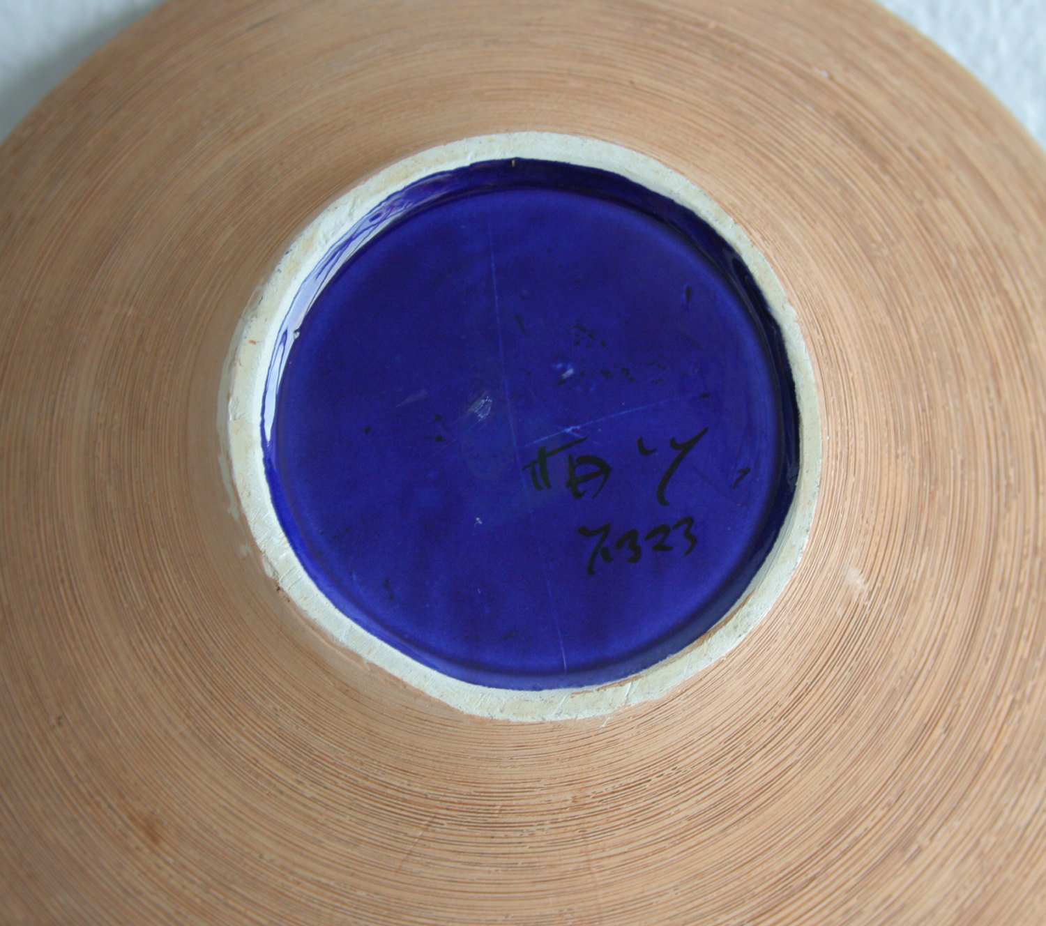 FRATELLI FANCIULLACCI Blue Sgrafitto Decorated Ceramic Bowl Mollaris.com 