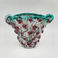 FRATELLI FANCIULLACCI Stars Decorated Burgundy Red Glazed Fan-shaped Ceramic Vase Mollaris.com 