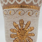 FRATELLI FANCIULLACCI White Gold Black Glaze Sgrafitto Decorated Ceramic Vase Mollaris.com 