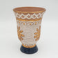 FRATELLI FANCIULLACCI White Gold Black Glaze Sgrafitto Decorated Ceramic Vase Mollaris.com 