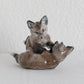 FRITZ HEIDENREICH Rosenthal Decorated Porcelain Playing Fox Kits Figurine Mollaris.com 
