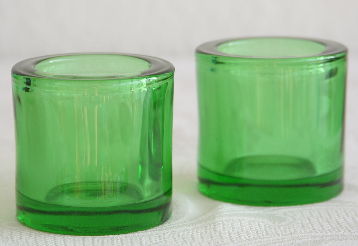 HEIKKI ORVOLA Iittala KIVI Green Glass Votive Candle Holder Mollaris.com 