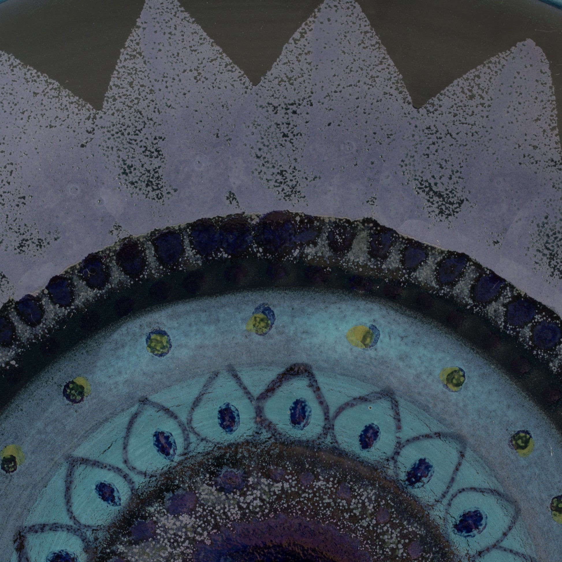 HILKKA LIISA AHOLA Arabia Tableware Blue Sunflower Porcelain Charger Mollaris.com 