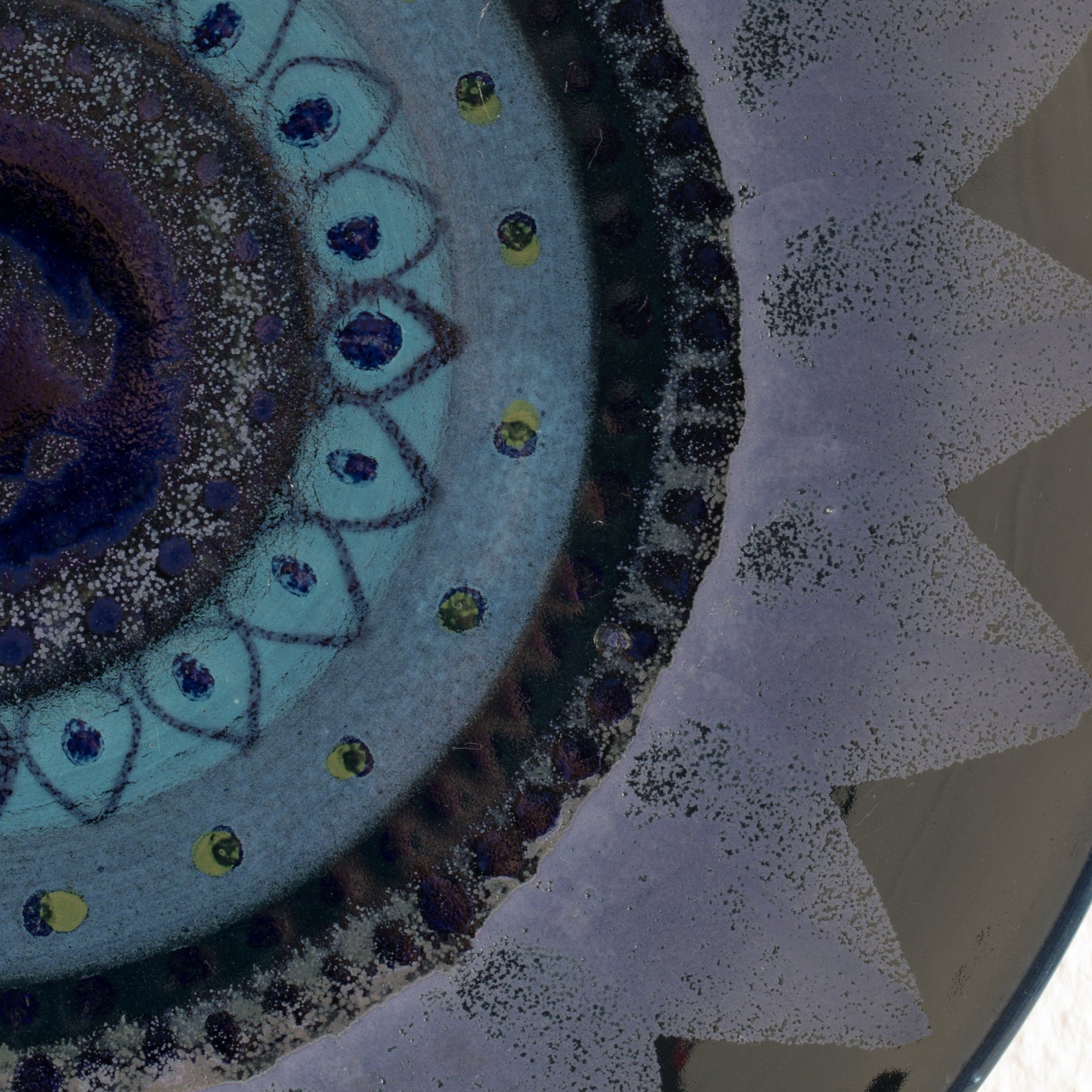 HILKKA LIISA AHOLA Arabia Tableware Blue Sunflower Porcelain Charger Mollaris.com 