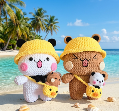 Combo-deal! Bubu & Dudu (10cm & 30cm) crochet patterns by Min's Crafts