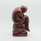 KAI NIELSEN L. Hjorth Deep Red and Brown Glazed Grieving Woman Stoneware Sculpture Mollaris.com 