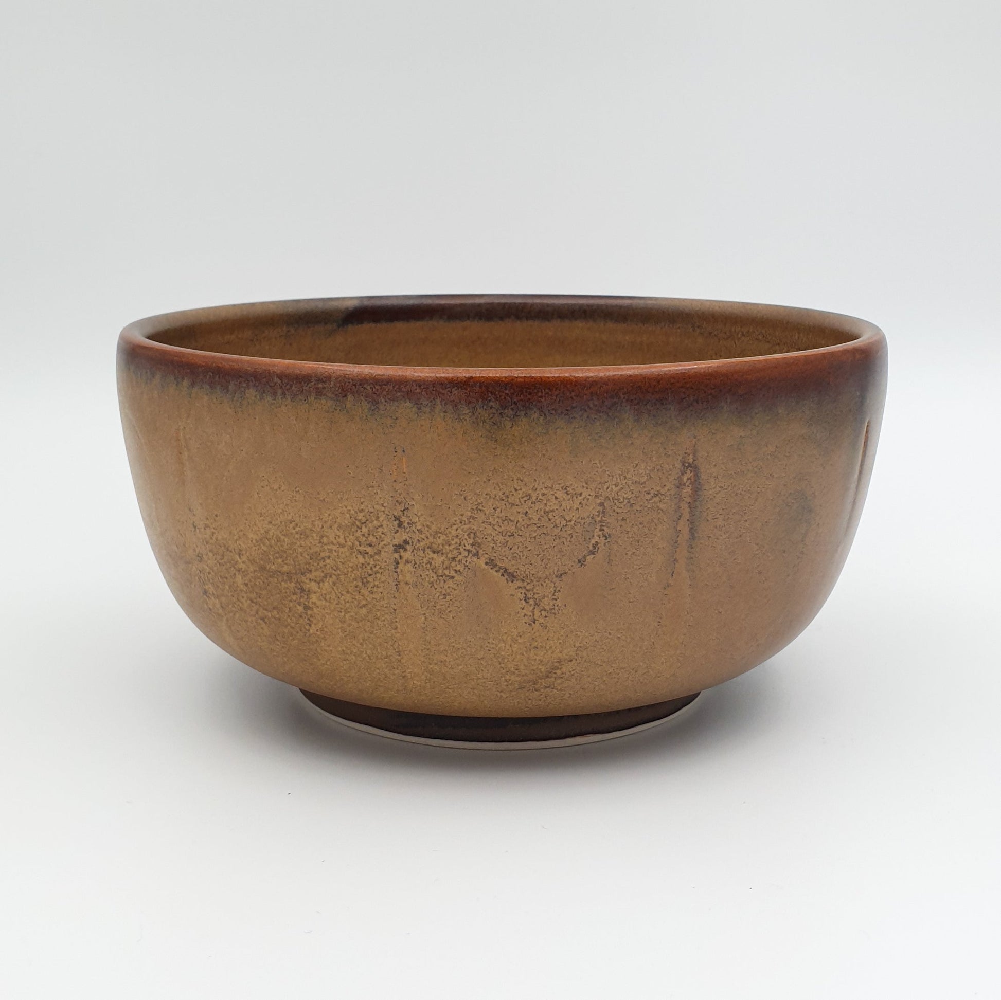 KALUNDBORG KERAMIK Brown Glazed Stoneware Bowl Mollaris.com 