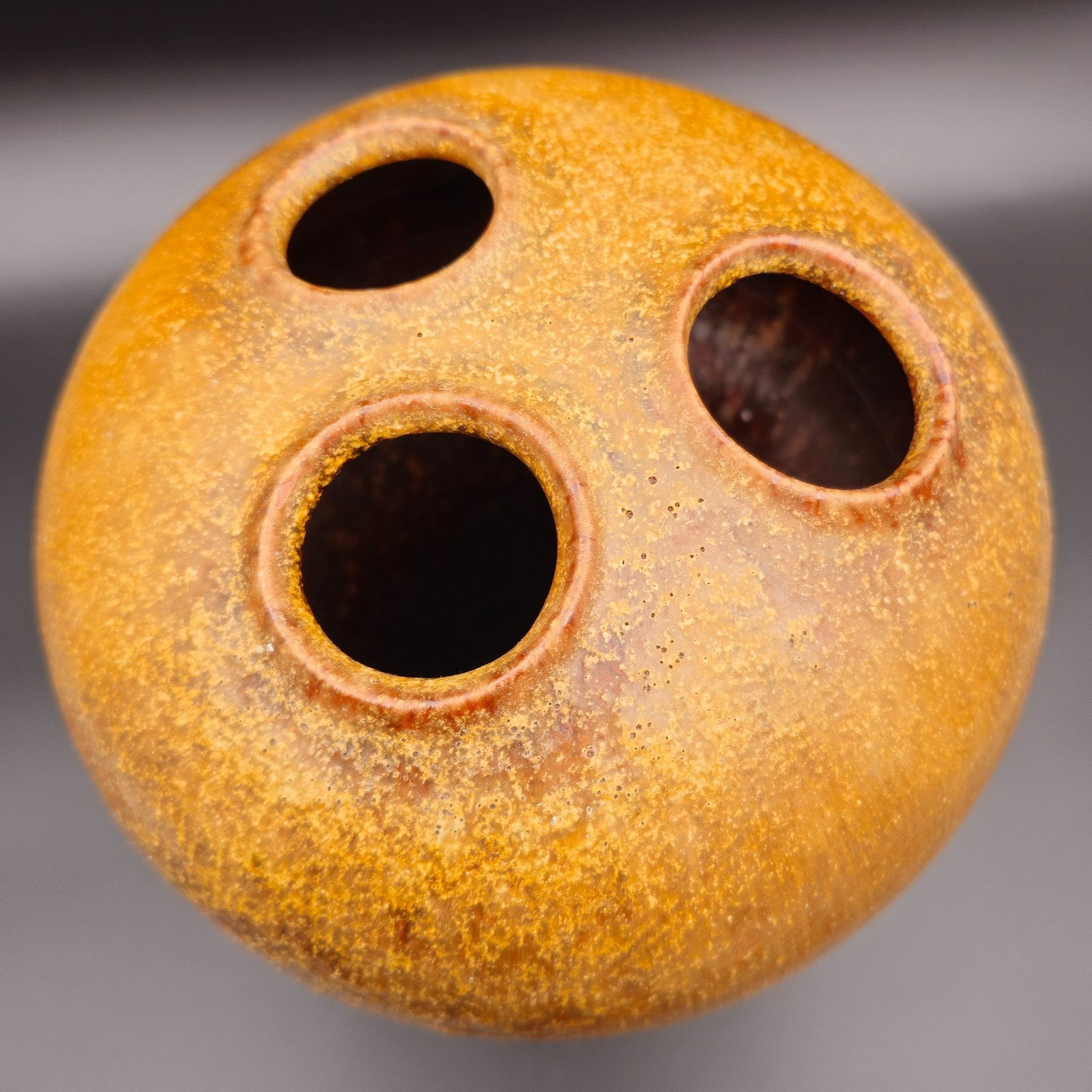 KNABSTRUP Brown Glazed Scales Mushroom Stoneware Vase Mollaris.com 