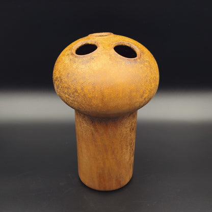 KNABSTRUP Brown Glazed Scales Mushroom Stoneware Vase Mollaris.com 