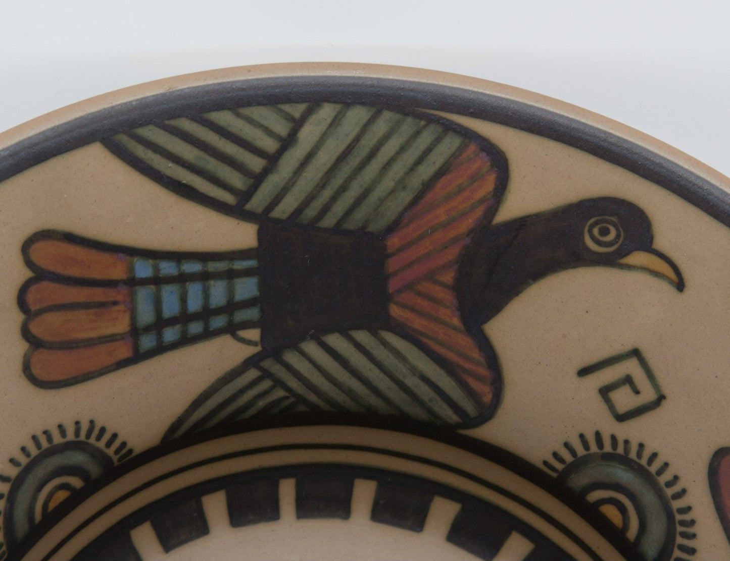 L. HJORTH Decorated Stylized Bird Ceramic Bowl Mollaris.com 