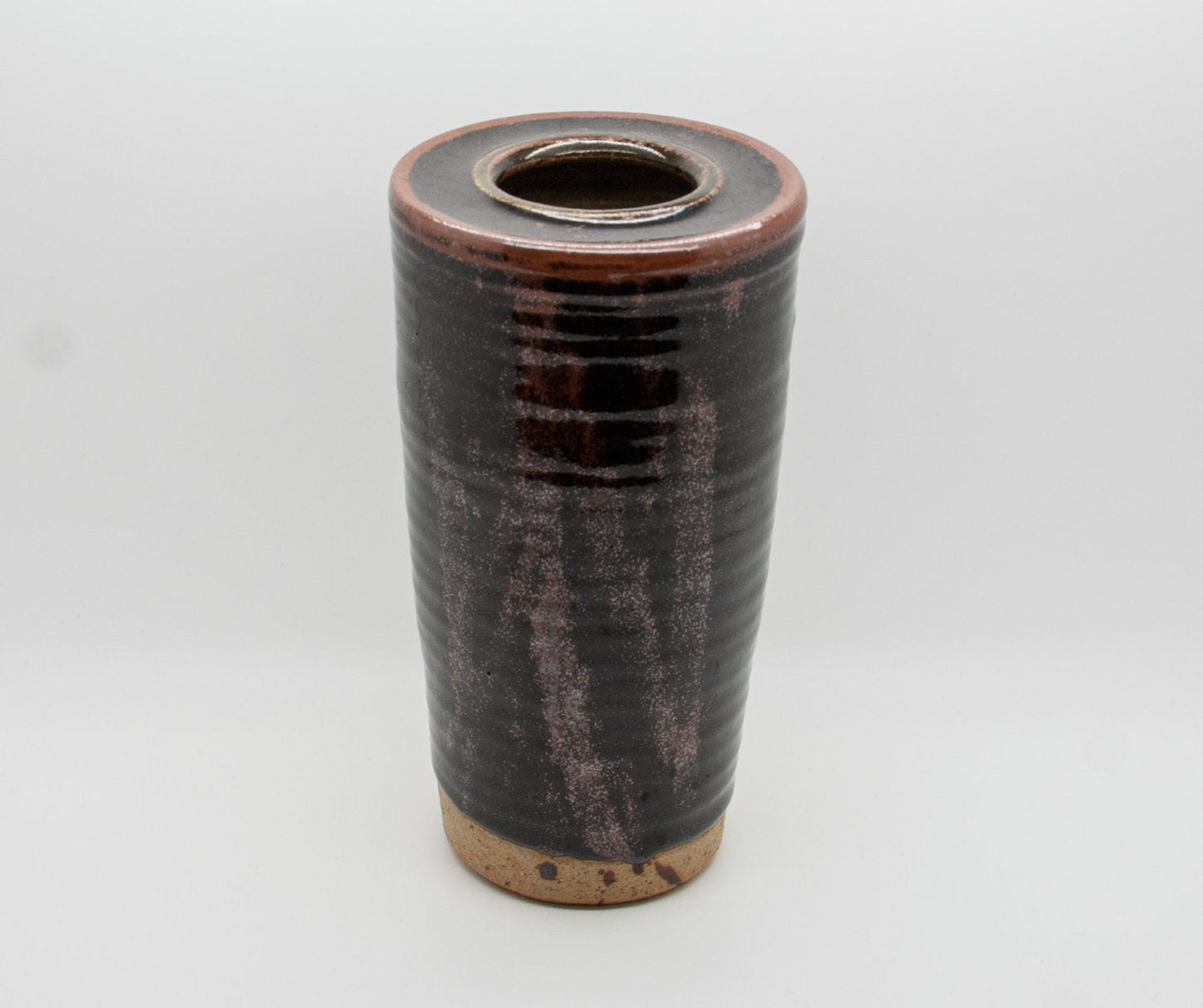 LENE REGIUS Brown Glazed Stoneware Urn Vase Mollaris.com 