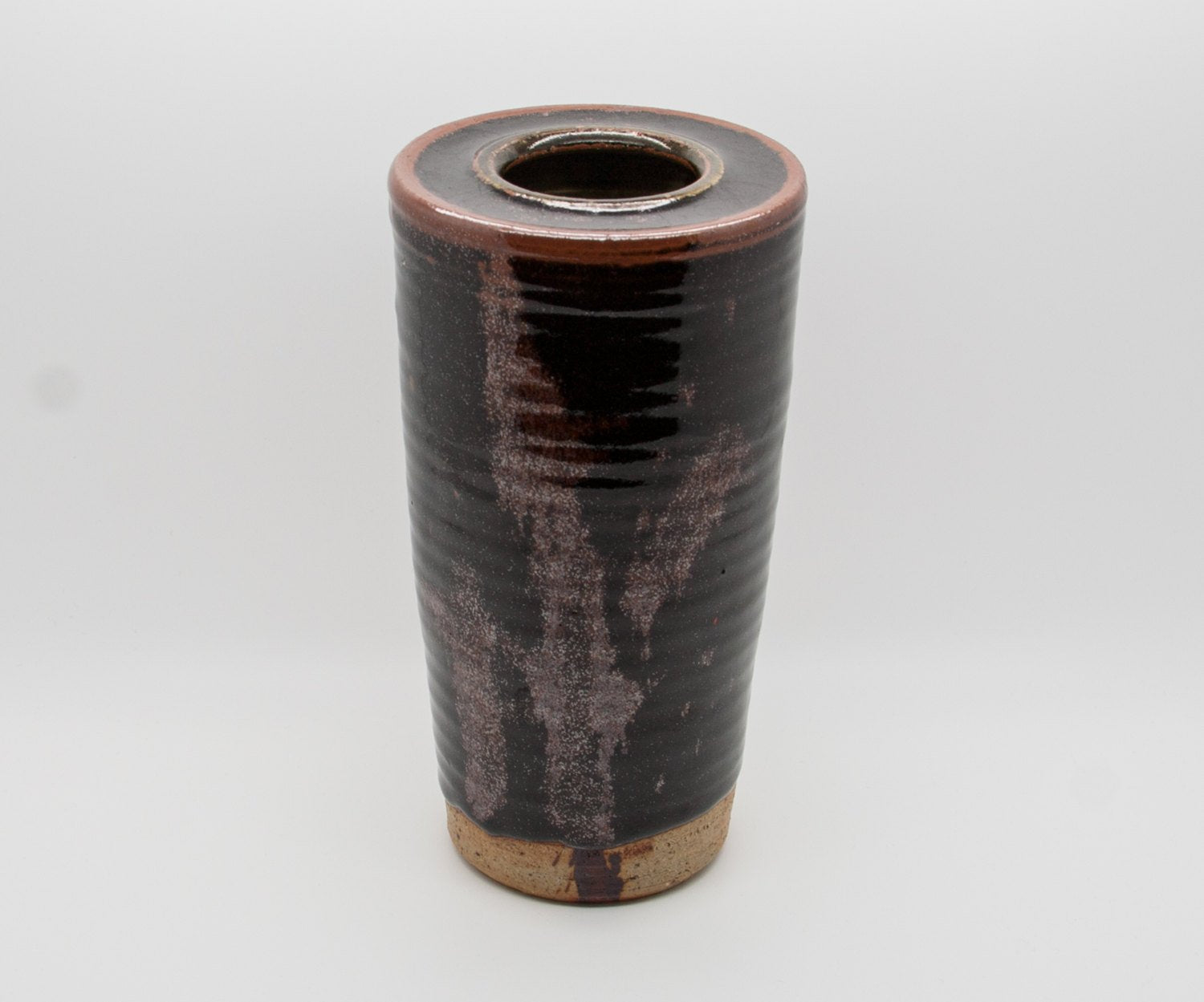 LENE REGIUS Brown Glazed Stoneware Urn Vase Mollaris.com 