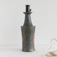 LENE REGIUS Nautilus Patterned Dark Blue Glazed Black Speckled Stoneware Table Lamp Mollaris.com 