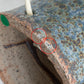 LENE REGIUS Nautilus Patterned Dark Blue Glazed Black Speckled Stoneware Table Lamp Mollaris.com 