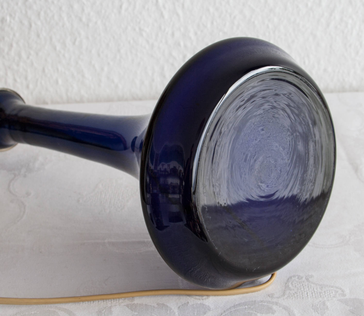 LISBETH BRAMS Kastrup Holmegaard BRAMS 1 Blue Glass Table Lamp Mollaris.com 