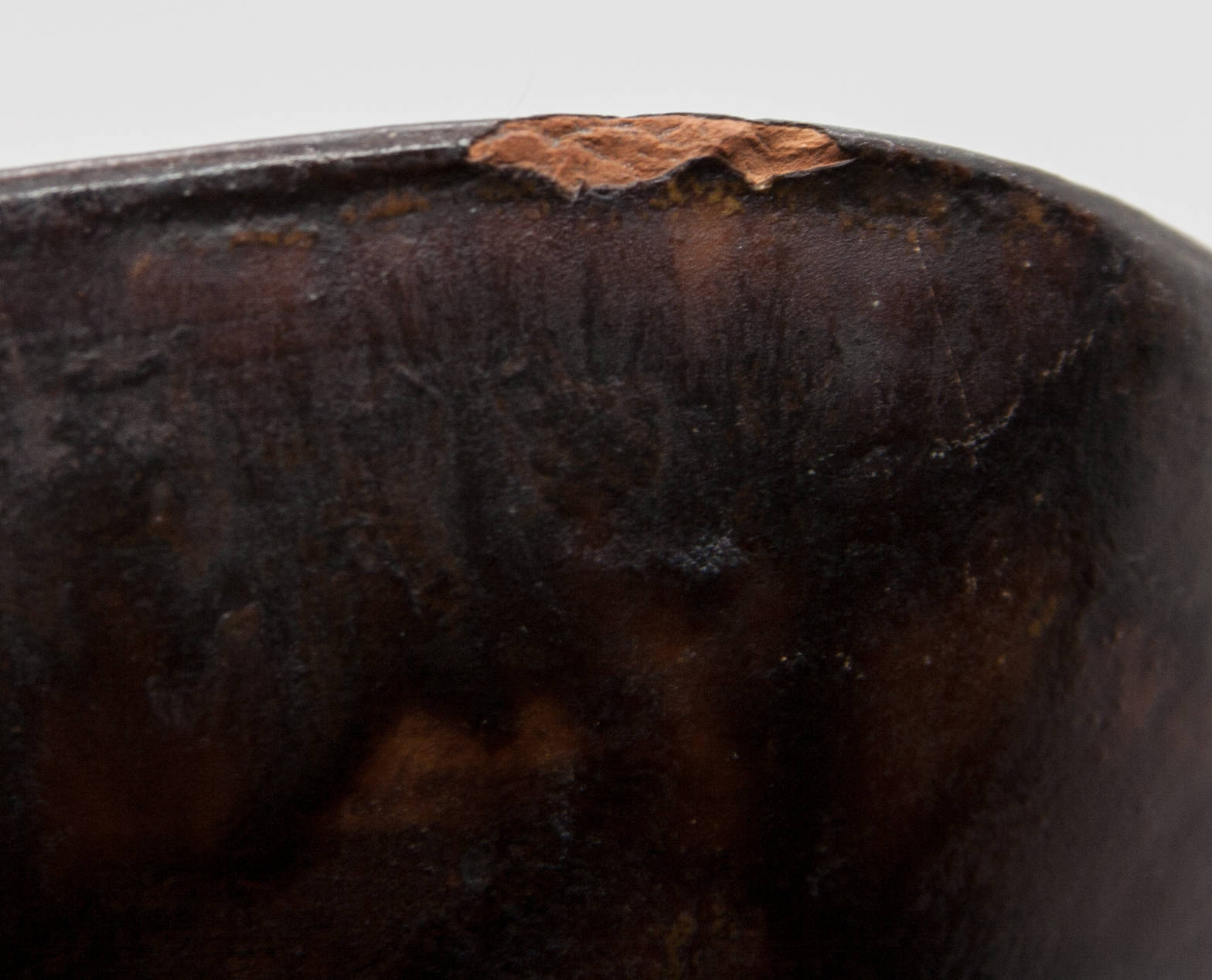 MARCELLO FANTONI Orange Brown Glazed Stoneware Tray Bowl Mollaris.com 