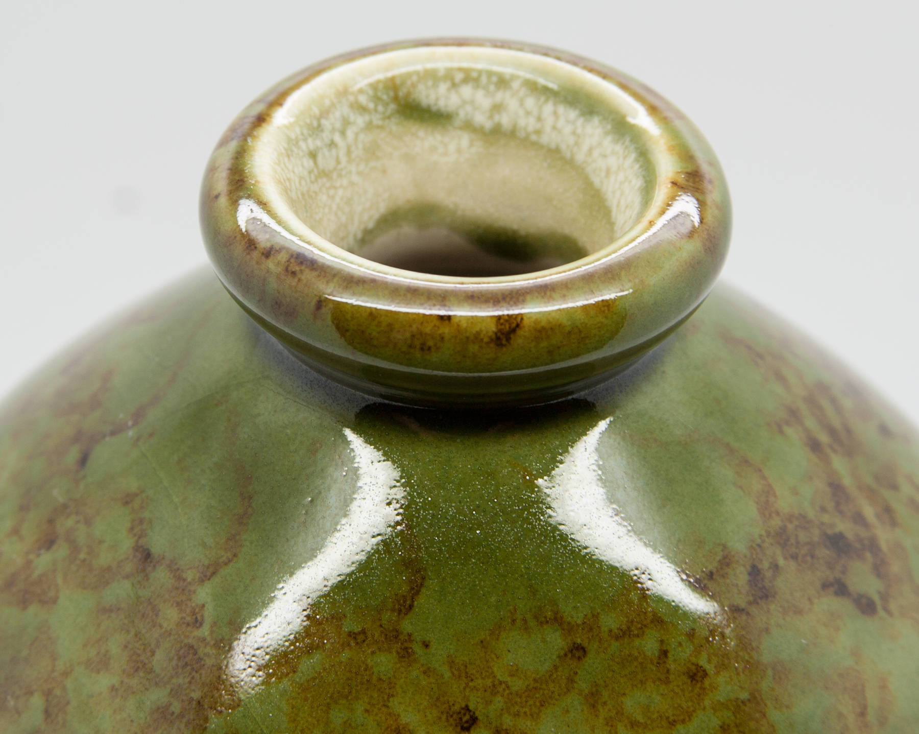 MARIANNE STARCK / MICHAEL ANDERSEN Green Glazed Stoneware Vase Mollaris.com 