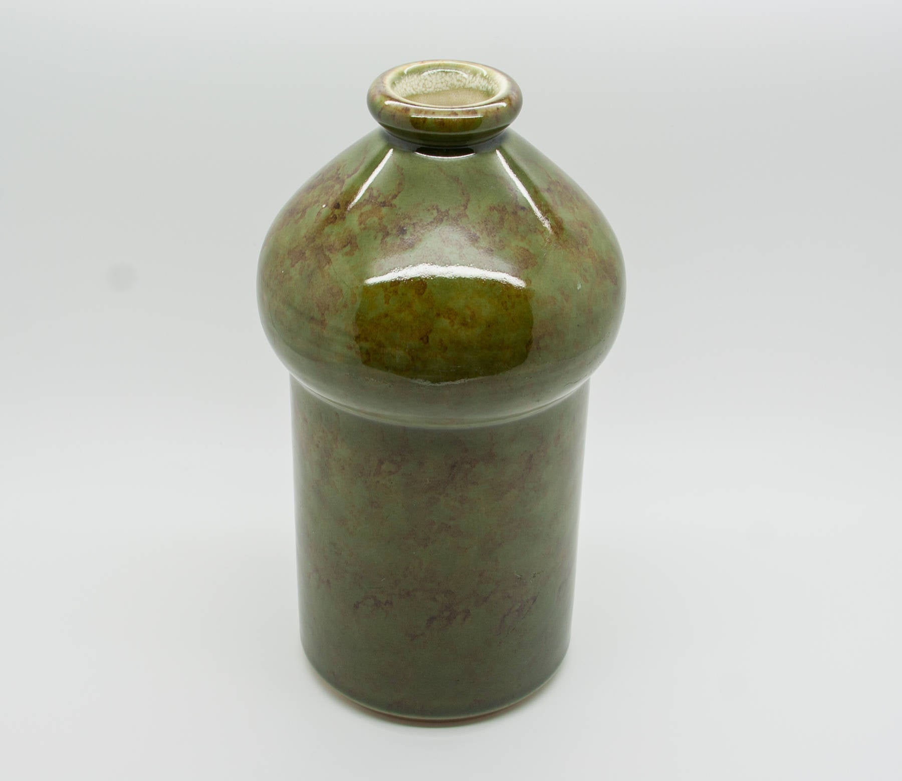 MARIANNE STARCK / MICHAEL ANDERSEN Green Glazed Stoneware Vase Mollaris.com 