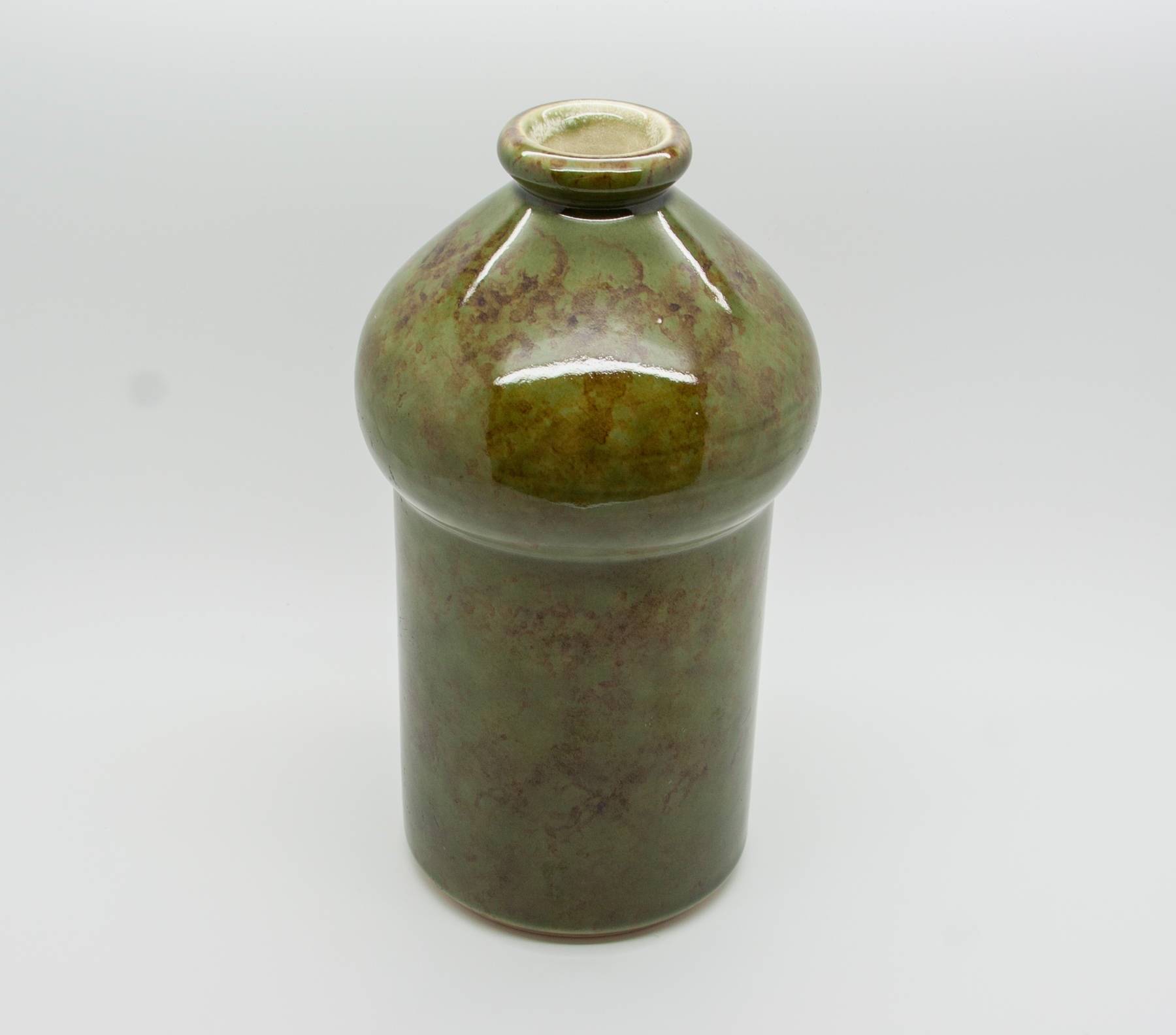 MARIANNE STARCK / MICHAEL ANDERSEN Green Glazed Stoneware Vase Mollaris.com 