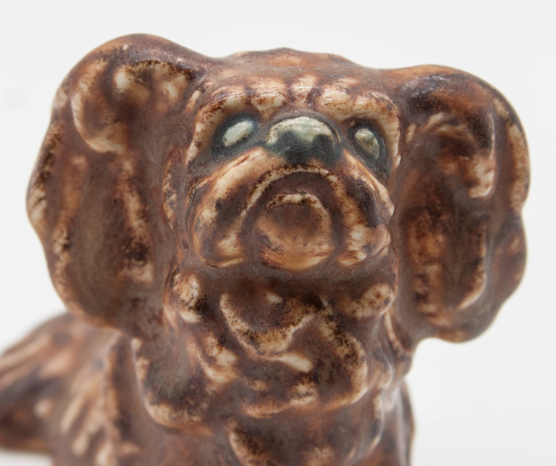 MICHAEL ANDERSEN Brown Glazed Stoneware Pekingese Puppy Figurine Mollaris.com 