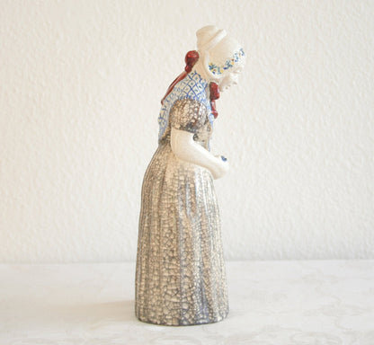 MICHAEL ANDERSEN Large Decorated Woman in Traditional Bornholm Dress Ceramic Figurine Mollaris.com 