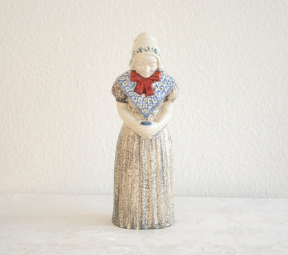 MICHAEL ANDERSEN Large Decorated Woman in Traditional Bornholm Dress Ceramic Figurine Mollaris.com 