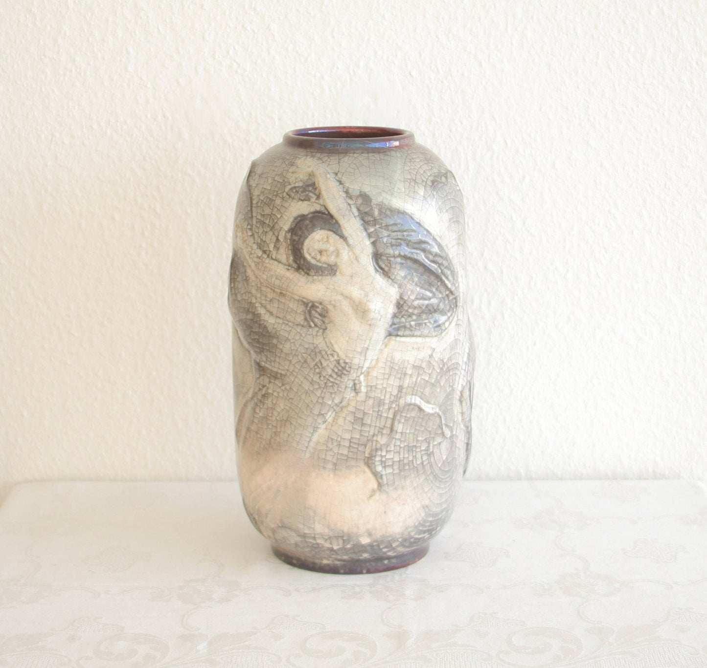 MICHAEL ANDERSEN Large Persia Glazed Dancing Women Ceramic Floor Vase Mollaris.com 