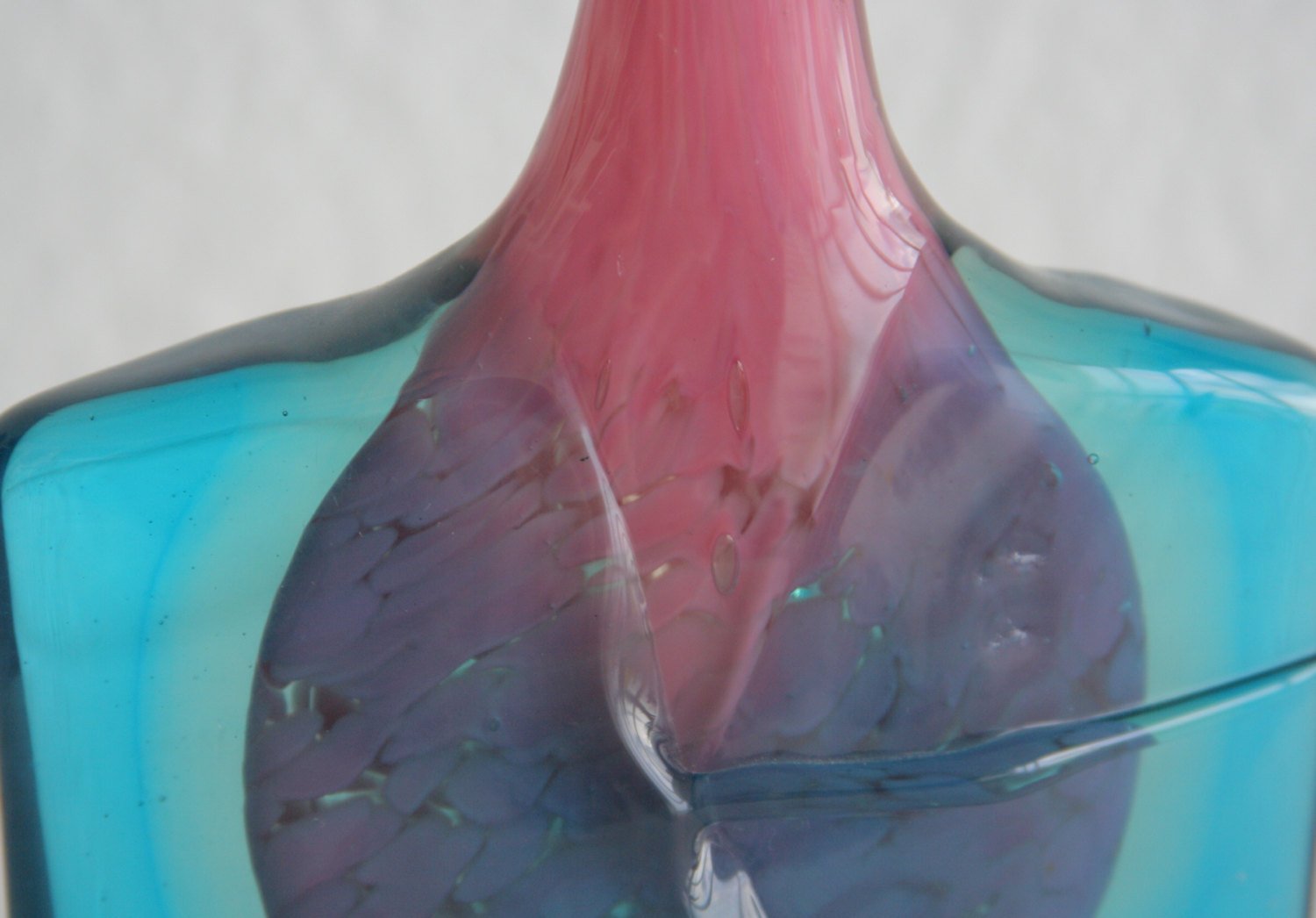 MICHAEL HARRIS Mdina Studio Sommerso Axe Head Fish Glass Vase Mollaris.com 