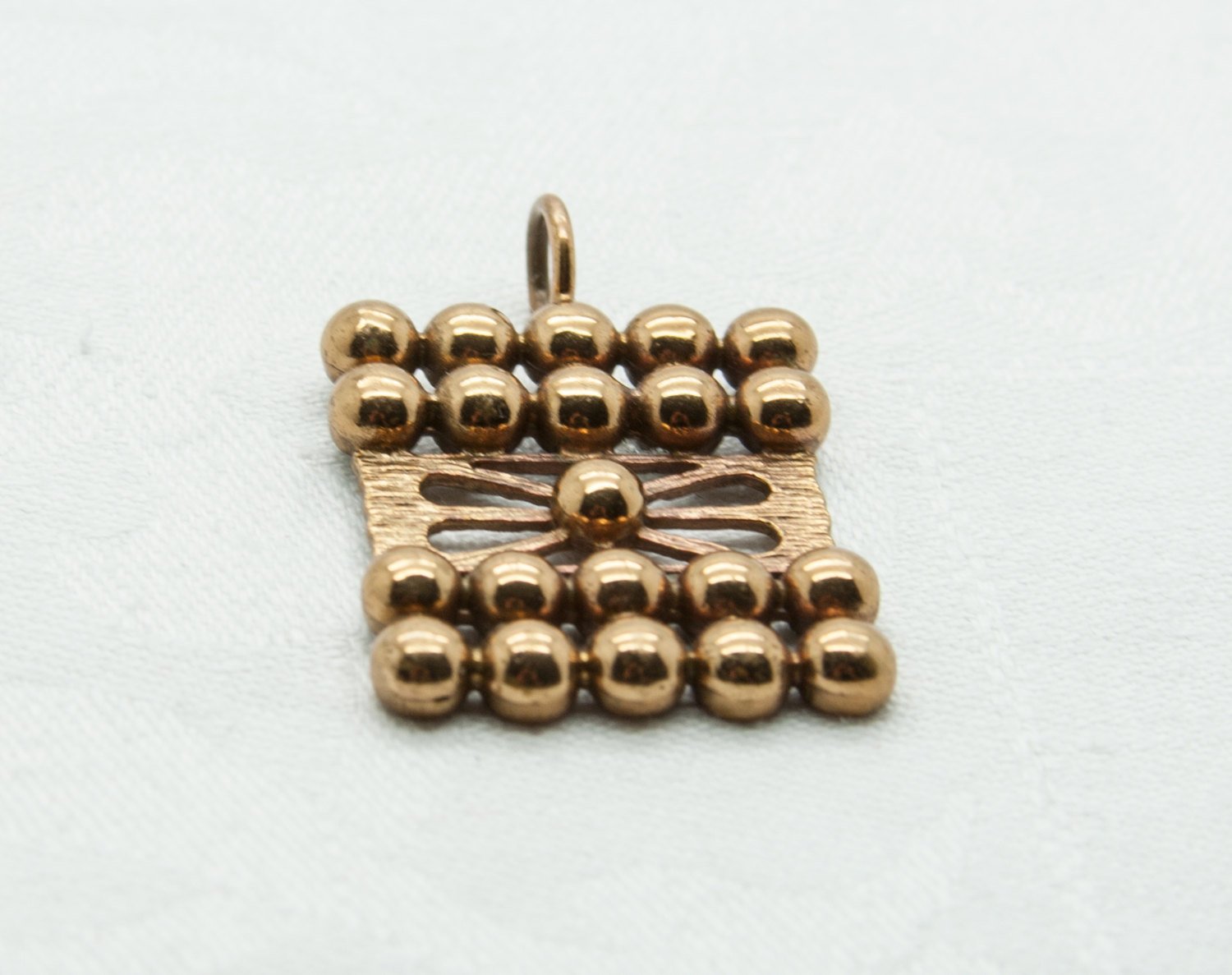 Modernist PERTTI PEURI Brutalist Finnish Bronze Pendant Mollaris.com 