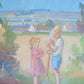 NIS STOUGAARD Children in a Field on Bornholm Painting Mollaris.com 