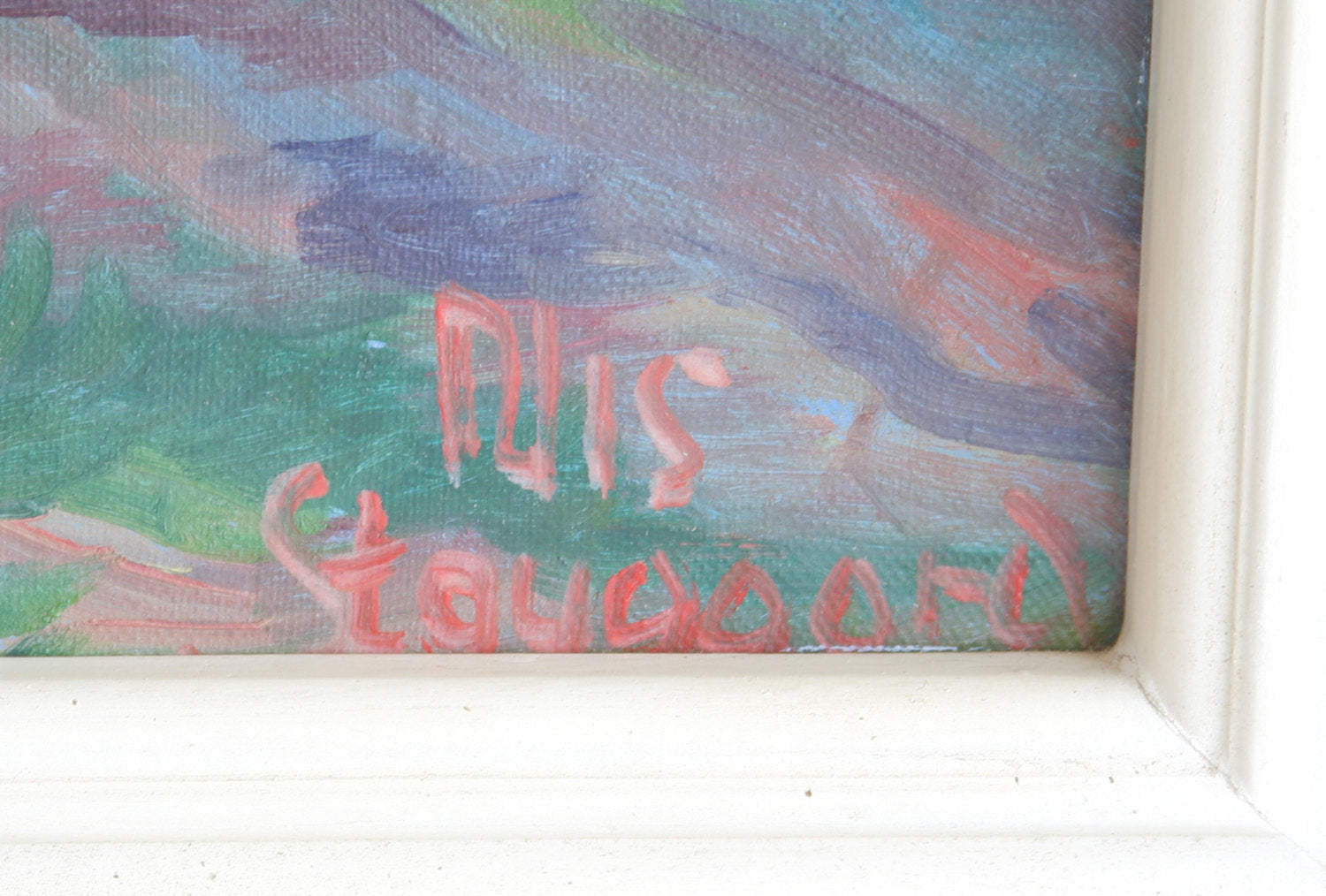 NIS STOUGAARD Children in a Field on Bornholm Painting Mollaris.com 