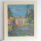 NIS STOUGAARD Children in a Field on Bornholm Painting Mollaris.com 