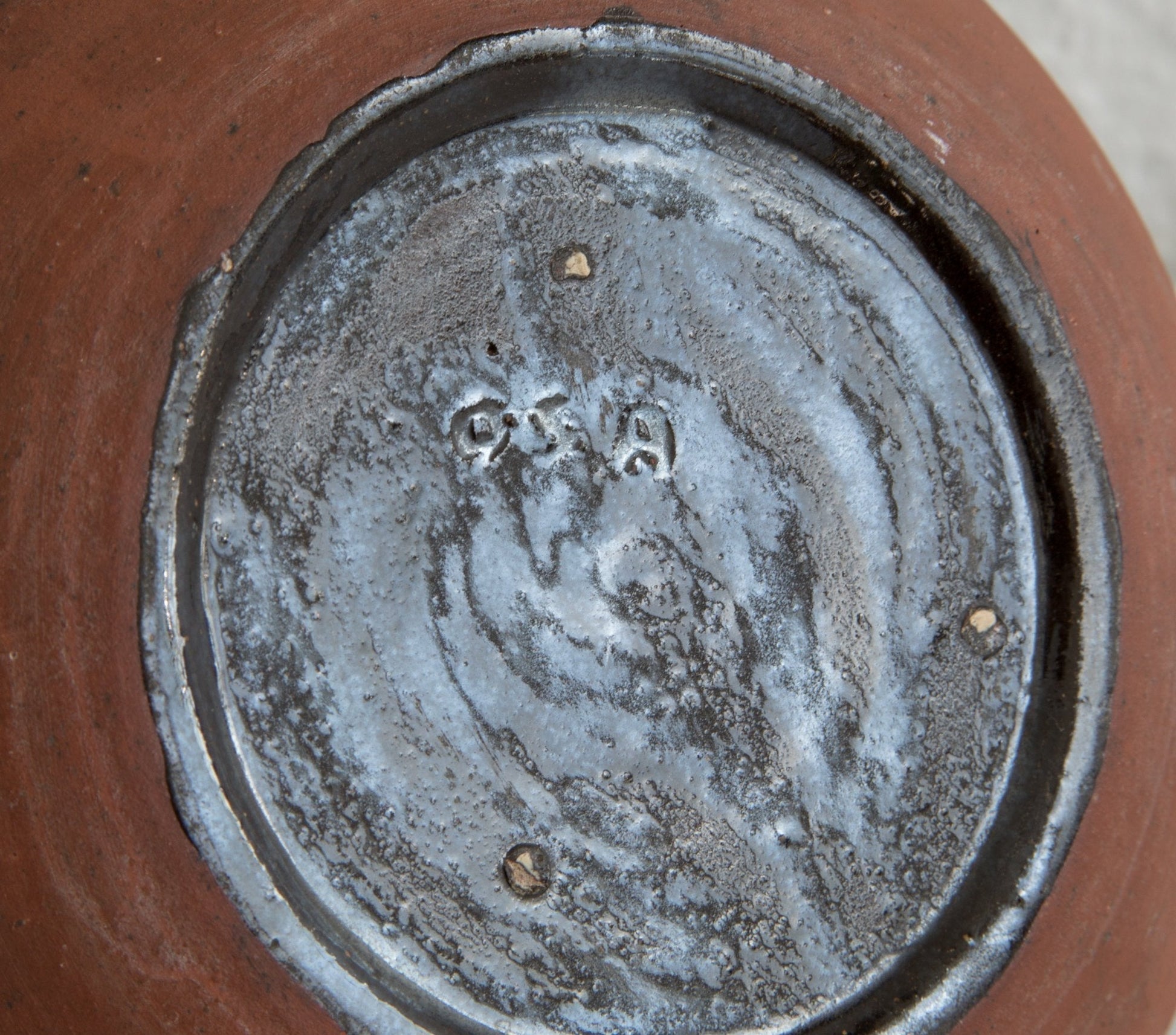 OSA Aase Frederiksen Abstract Grey Black Decorated Ceramic Vase Mollaris.com 