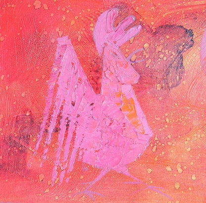PER DAHL Daybreak Sunrise Crowing Rooster Painting Mollaris.com 