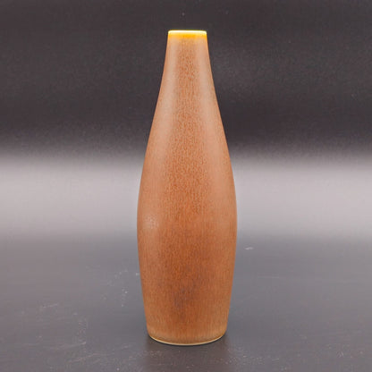 PER LINNEMANN SCHMIDT PALSHUS DARK BROWN HAREFUR GLAZED TORPEDO STONEWARE VASE | 20TH CENTURY Mollaris.com 