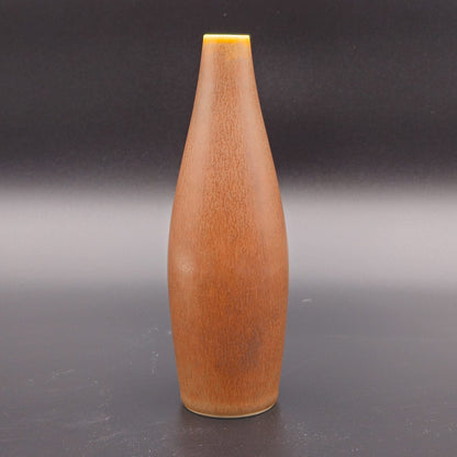 PER LINNEMANN SCHMIDT PALSHUS DARK BROWN HAREFUR GLAZED TORPEDO STONEWARE VASE | 20TH CENTURY Mollaris.com 