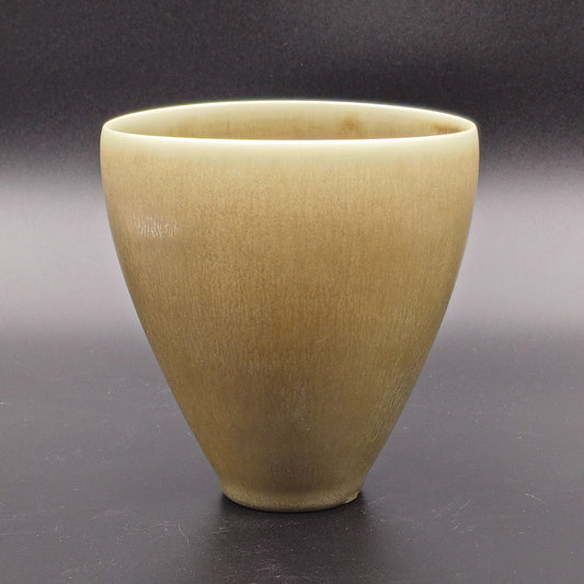 PER LINNEMANN SCHMIDT Palshus Brown Harefur Glazed Stoneware Vase Mollaris.com 
