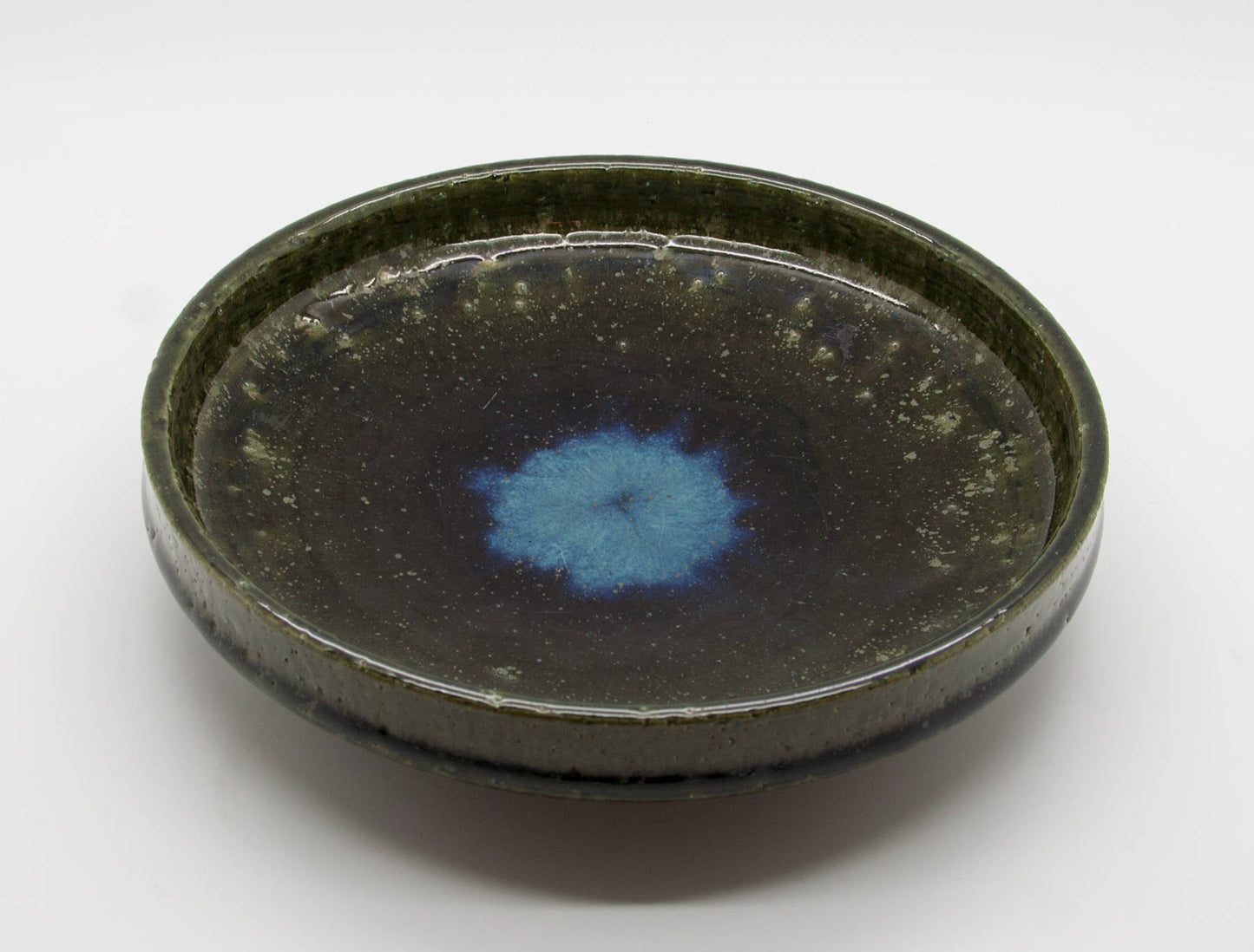 PER LINNEMANN SCHMIDT Palshus Green Blue Speckled Glazed Stoneware Tray Mollaris.com 