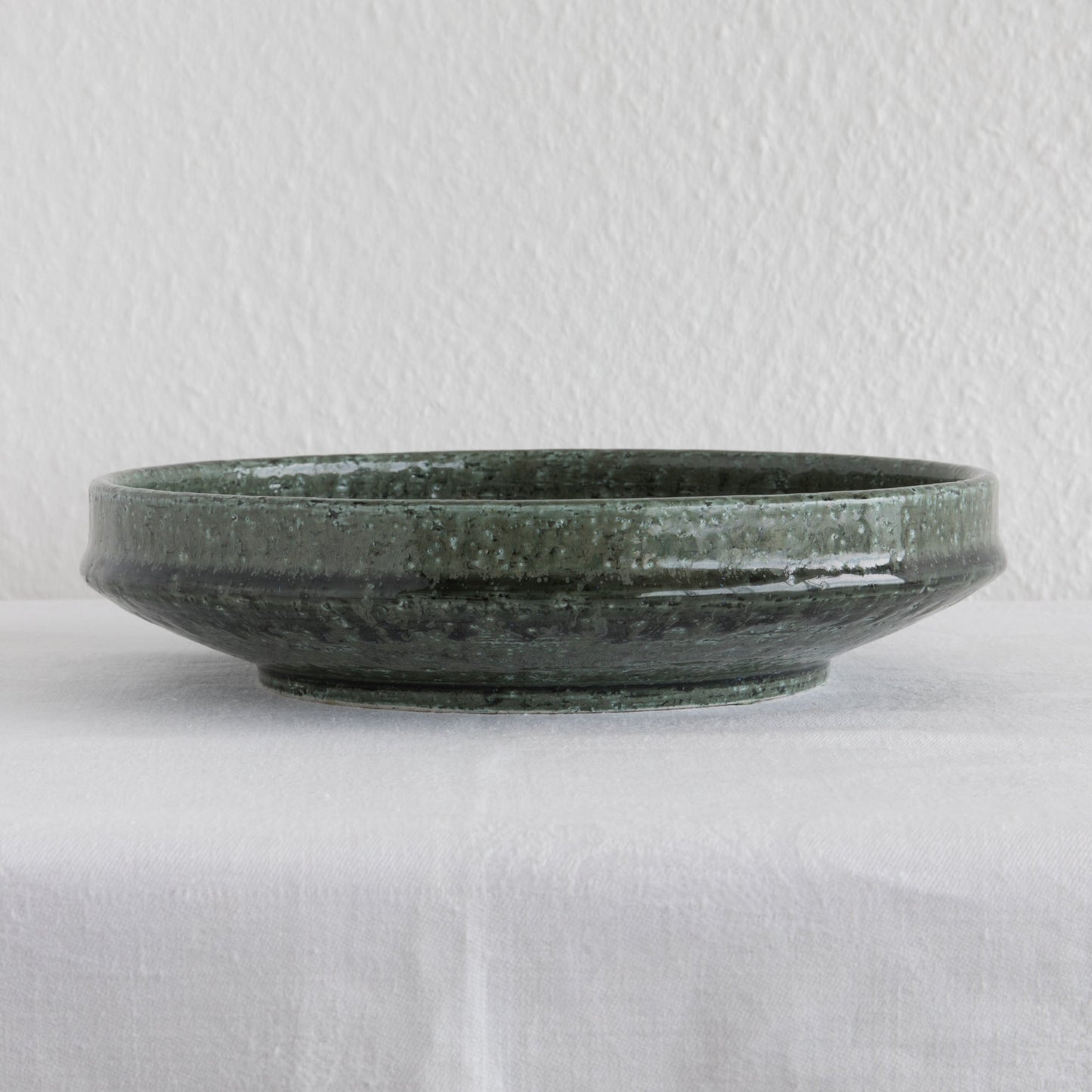 PER LINNEMANN SCHMIDT Palshus Large Green Blue Speckled Glazed Stoneware Tray Mollaris.com 