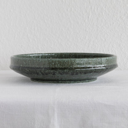 PER LINNEMANN SCHMIDT Palshus Large Green Blue Speckled Glazed Stoneware Tray Mollaris.com 