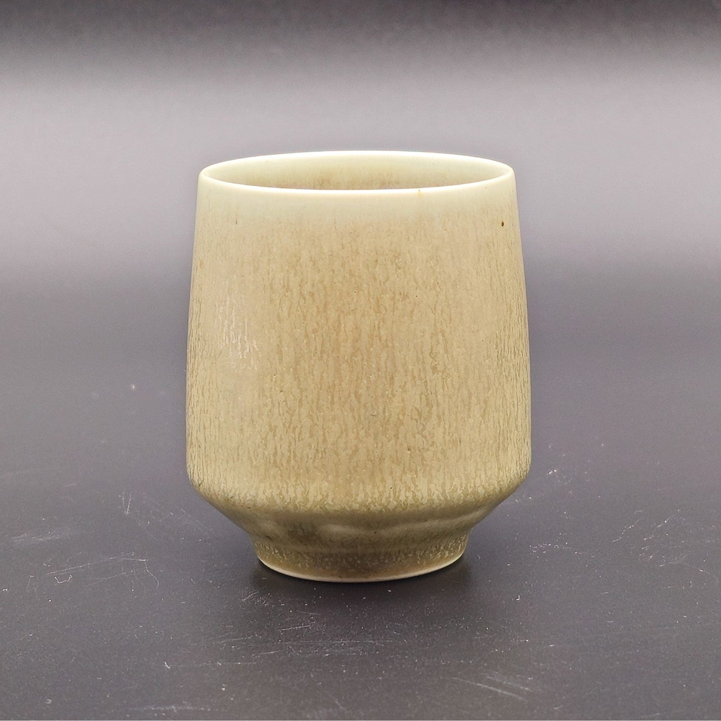 PER LINNEMANN SCHMIDT Palshus Light Brown Harefur Glazed Miniature Stoneware Vase Mollaris.com 