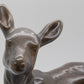 PETER HALD Brown Glazed Stoneware Fawn Sculpture Mollaris.com 