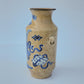 Chinese 19thC. Blue and White Café au lait Crackle Ground Glaze Porcelain Vase Qing
